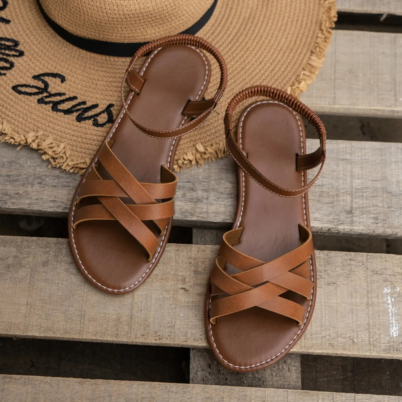 Sandalias planas para mujer