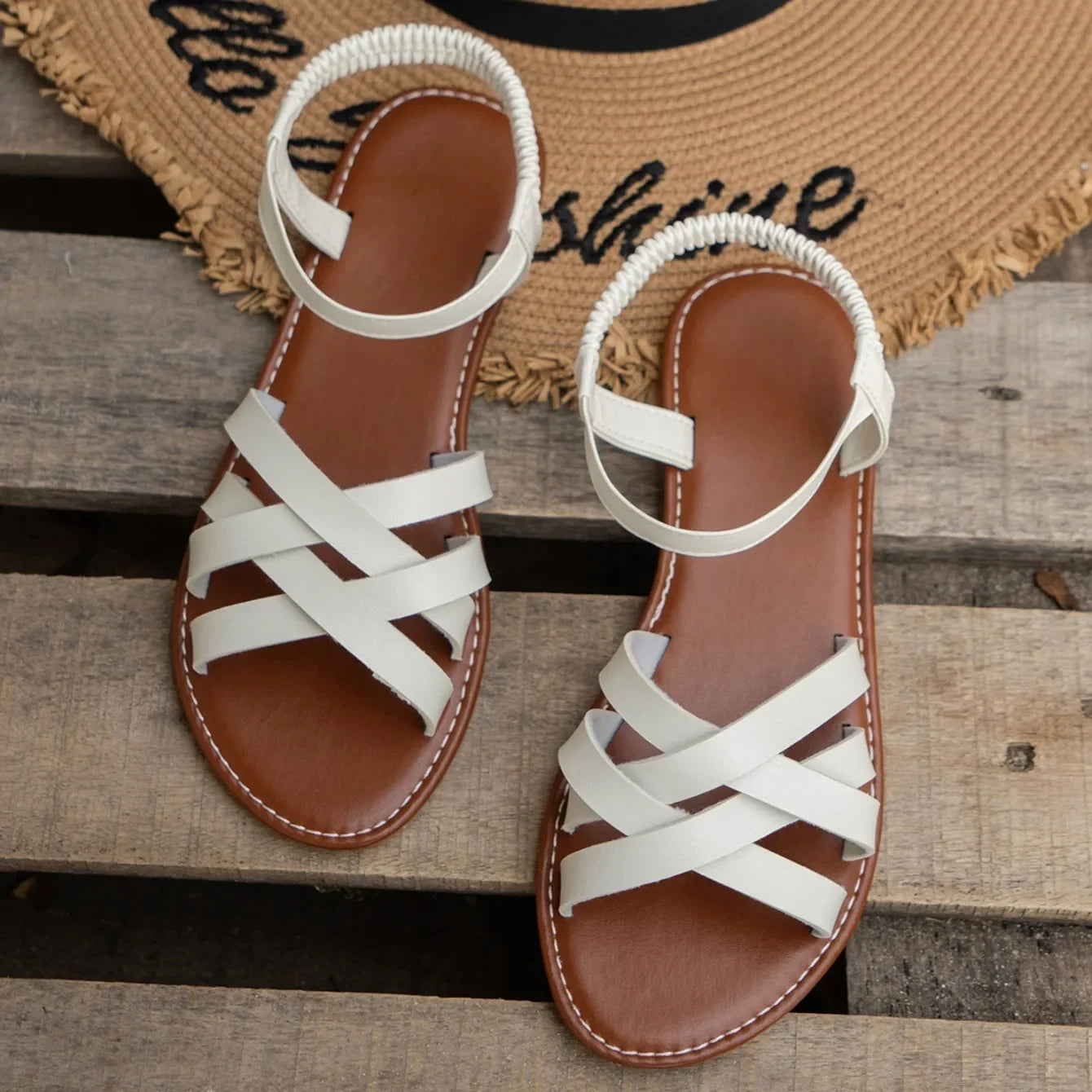 Sandalias planas para mujer